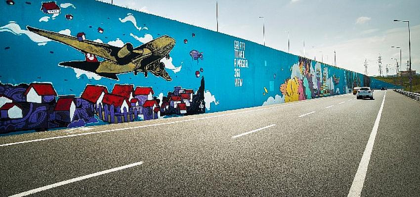 Türkiye’nin en büyük grafiti çalışması Filli Boya’nın desteğiyle İstanbul Havalimanı’nda hayata geçirildi