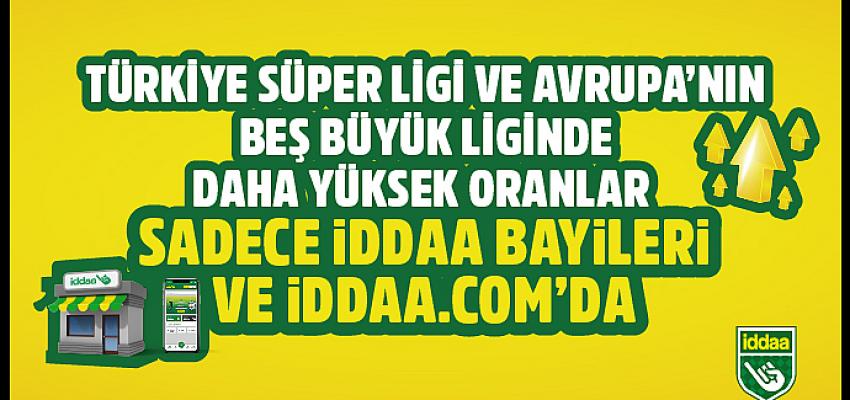 Türkiye Süper Ligi ve Avrupa’nın beş büyük liginde daha yüksek oranlar sadece iddaa bayileri ve iddaa.com’da