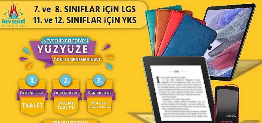 Nevşehir Belediyesi’nden ödüllü LGS ve YKS Deneme Sınavı