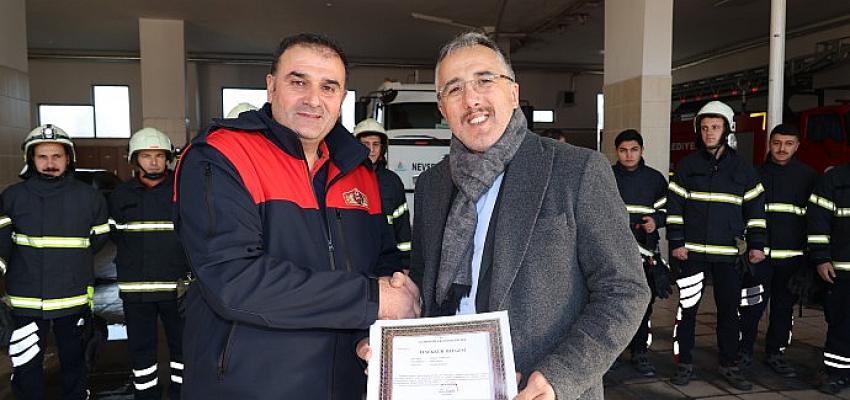 Nevşehir Belediyesi İtfaiyesine Teşekkür