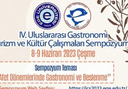 Ege'de “4.Uluslararası Gastronomi ve Kültür Çalışmaları Sempozyumu" düzenlenecek